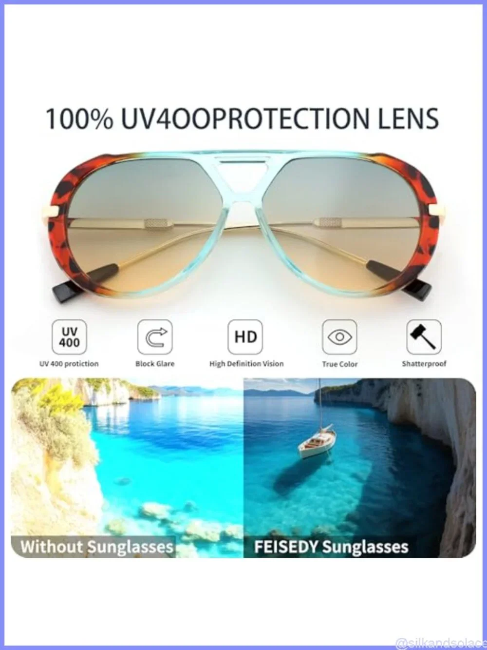 Retro Gold Metal Aviator Sunglasses UV400 Full Frame Unisex